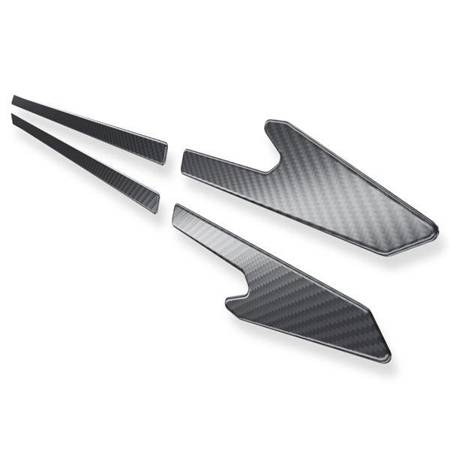 Steel side door protector strips for Alfa Romeo 156 Saloon (4 doors) - (1997-2006) - Croni - Y - black (carbon film)