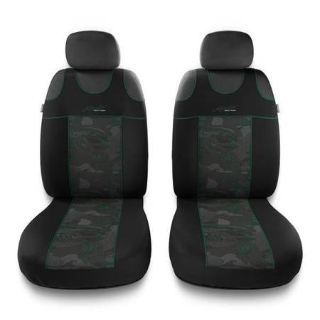 T-shirt seat covers for Audi A4 B5, B6, B7, B8, B9 (1995-....) - Auto-Dekor - Stylus 1+1 - green