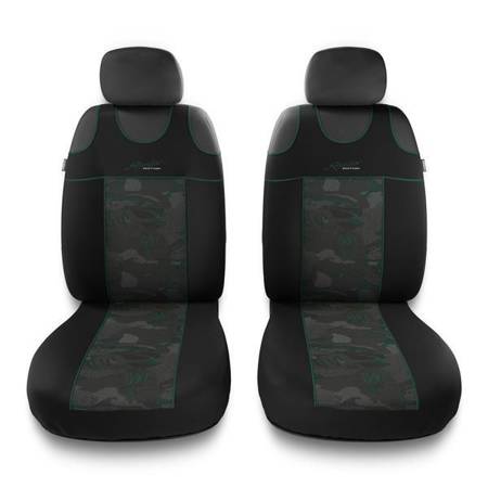 T-shirt seat covers for Dacia Dokker (2012-2019) - Auto-Dekor - Stylus 1+1 - green