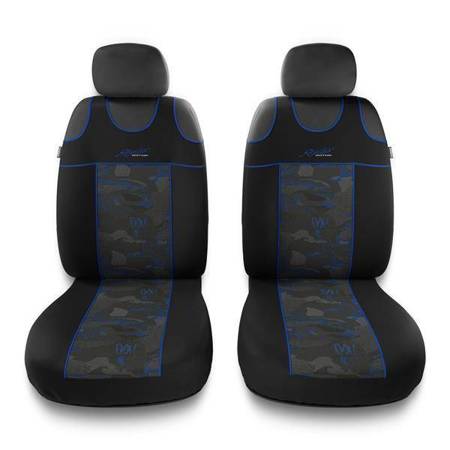 T-shirt seat covers for Fiat Doblo I, II, III, IV (2000-2019) - Auto-Dekor - Stylus 1+1 - blue