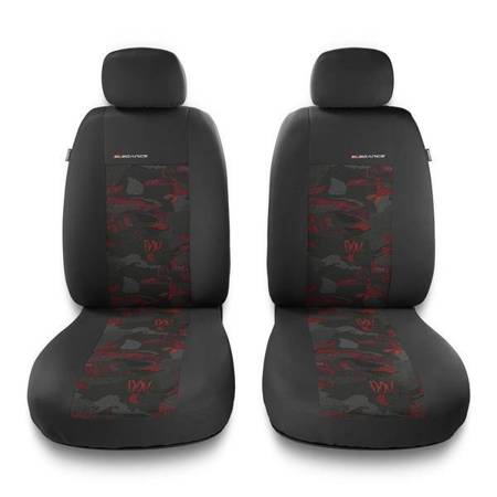 Universal fit car front seat covers for Alfa Romeo 146 (1994-2001) - Auto-Dekor - Elegance 1+1 - red