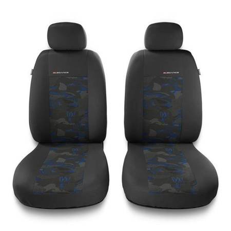 Universal fit car front seat covers for Alfa Romeo MiTo (2008-2018) - Auto-Dekor - Elegance 1+1 - blue