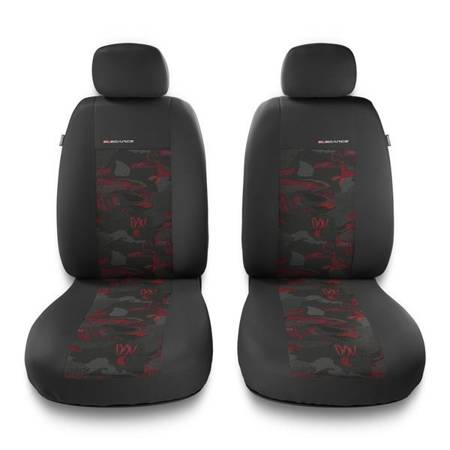 Universal fit car front seat covers for BMW X5 E53, E70, F15, G05 (2000-2019) - Auto-Dekor - Elegance 1+1 - red