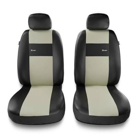 Universal fit car front seat covers for Citroen C5 I, II (2000-2017) - Auto-Dekor - X-Line 1+1 - beige