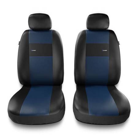 Universal fit car front seat covers for Citroen C5 I, II (2000-2017) - Auto-Dekor - X-Line 1+1 - blue