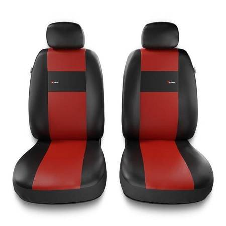 Universal fit car front seat covers for Citroen C5 I, II (2000-2017) - Auto-Dekor - X-Line 1+1 - red