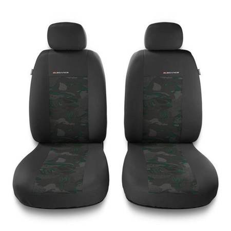 Universal fit car front seat covers for Fiat Cinquecento (1991-1998) - Auto-Dekor - Elegance 1+1 - green