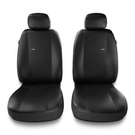 Universal fit car front seat covers for Fiat Fiorino IV (2008-2011) - Auto-Dekor - X-Line 1+1 - black