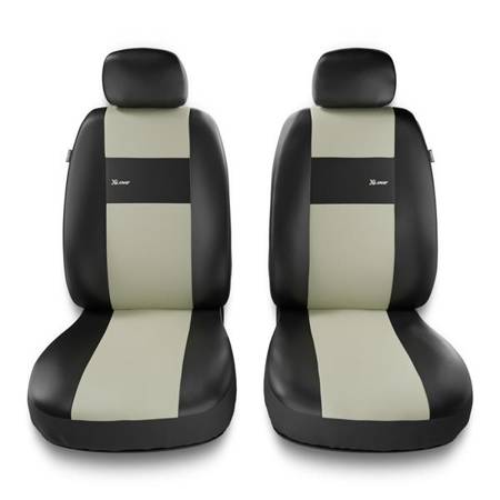 Universal fit car front seat covers for Honda Civic VI, VII, VIII, IX, X (1995-2021) - Auto-Dekor - X-Line 1+1 - beige