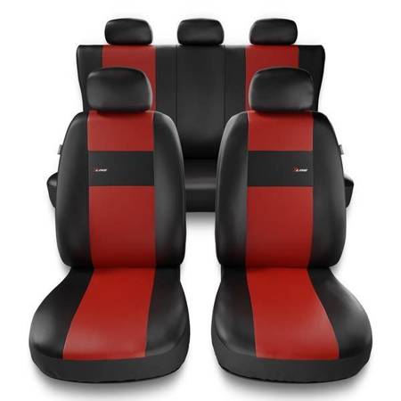 Universal fit car seat covers for Alfa Romeo 166 I, II, III (1998-2007) - Auto-Dekor - X-Line - red