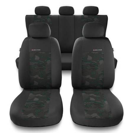 Universal fit car seat covers for Audi A4 B5, B6, B7, B8, B9 (1995-....) - Auto-Dekor - Elegance - green