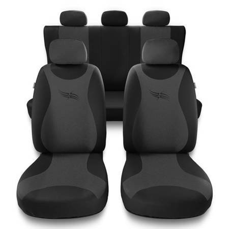 Universal fit car seat covers for BMW 4 Series (2013-2019) - Auto-Dekor - Turbo - dark grey