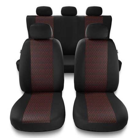 Universal fit car seat covers for Chevrolet Aveo (2002-2019) - Auto-Dekor - Profi - red