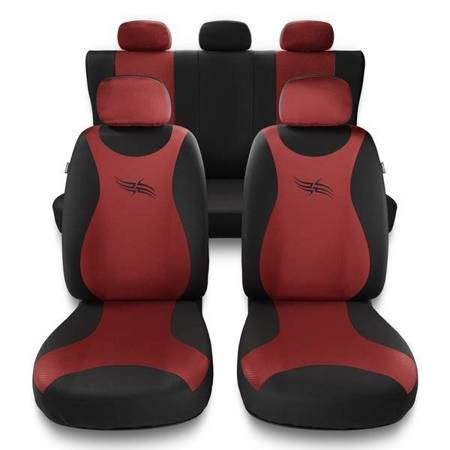 Universal fit car seat covers for Honda Accord V, VI, VII, VIII (1993-2016) - Auto-Dekor - Turbo - red