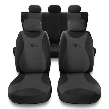 Universal fit car seat covers for Hyundai i40 (2011-2019) - Auto-Dekor - Turbo - dark grey