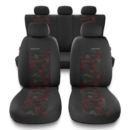 Universal fit car seat covers for Kia Ceed I, II, III (2006-2019) - Auto-Dekor - Elegance - red