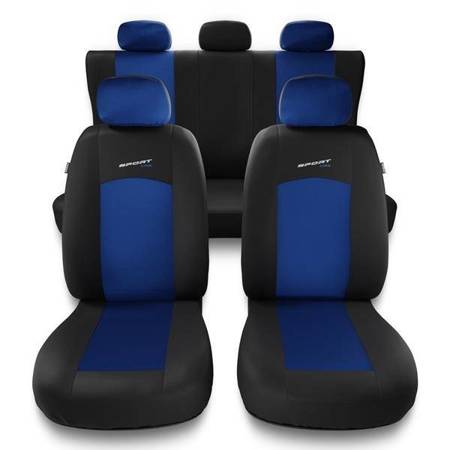 Universal fit car seat covers for Kia Niro I, II (2016-....) - Auto-Dekor - Sport Line - blue