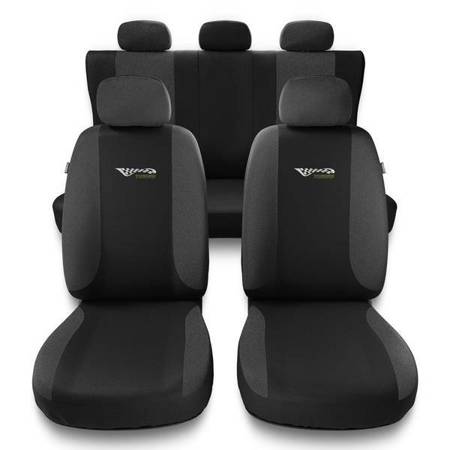 Universal fit car seat covers for Mitsubishi L200 I, II, III, IV, V, VI (1993-....) - Auto-Dekor - Tuning - dark grey