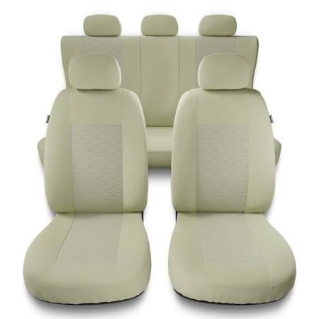 Universal fit car seat covers for Renault Clio II, III, IV (1990-2019) - Auto-Dekor - Modern - MP-3 (beige)