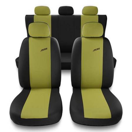 Universal fit car seat covers for Renault Clio II, III, IV (1990-2019) - Auto-Dekor - XR - yellow