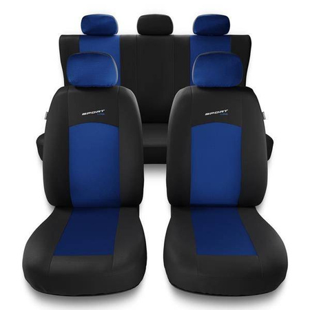 Universal fit car seat covers for Mercedes-Benz E-Class W210, W211 (1995-2009) - Auto-Dekor - Sport Line - blue