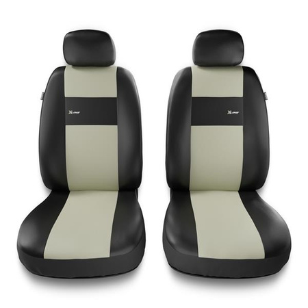 Universal fit car front seat covers for Vauxhall Vectra A, B, C (1988-2008) - Auto-Dekor - X-Line 1+1 - beige