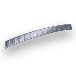 Steel rear bumper trim for BMW 3 Series F30 FL Saloon (4 doors) - (2015-2018) - Croni - Trapezium pattern - silver (matt)