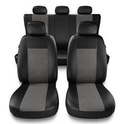 Universal fit car seat covers for Mitsubishi L200 I, II, III, IV, V, VI (1993-....) - Auto-Dekor - Superior - grey