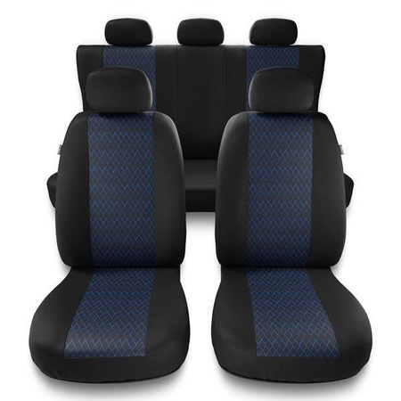 Universal fit car seat covers for Nissan Micra K11, K12, K13, K14 (1992-2019) - Auto-Dekor - Profi - blue