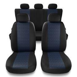 Universal fit car seat covers for Nissan Micra K11, K12, K13, K14 (1992-2019) - Auto-Dekor - Profi - blue