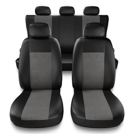 Universal fit car seat covers for Mitsubishi L200 I, II, III, IV, V, VI (1993-....) - Auto-Dekor - Superior - grey